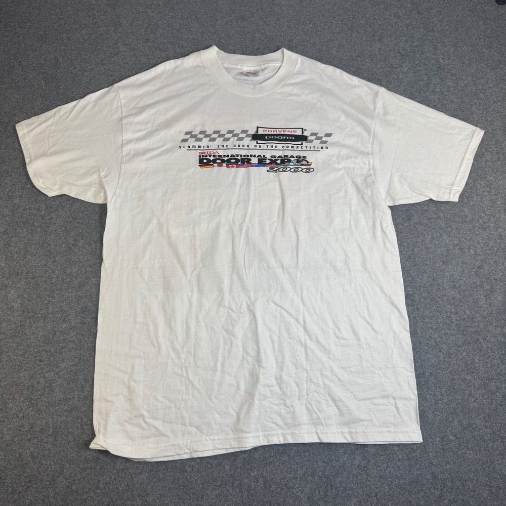 Vintage 2000 Hanes Beefy-T Racing Graphic Shirt XL